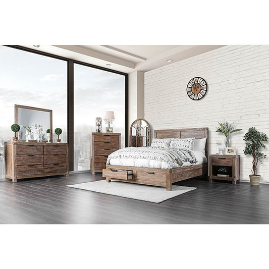 cm7360 5pc set queen bed frame dresser/mirror/night stand x2